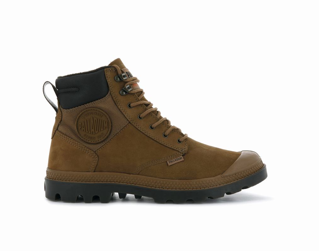 Palladium Pampa Shield Wp+ Lux Muške Vodootporna Čizme Tamno Kaki Boja ||GM1327865||